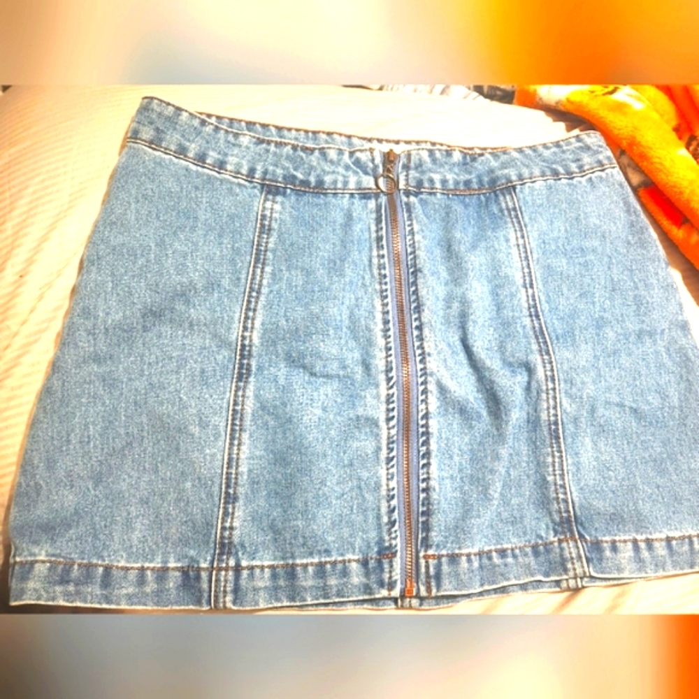 Altered state jeans zip up skirt